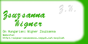 zsuzsanna wigner business card